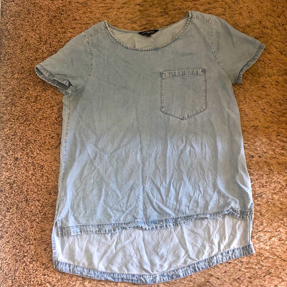 Gently used denim top with pocket